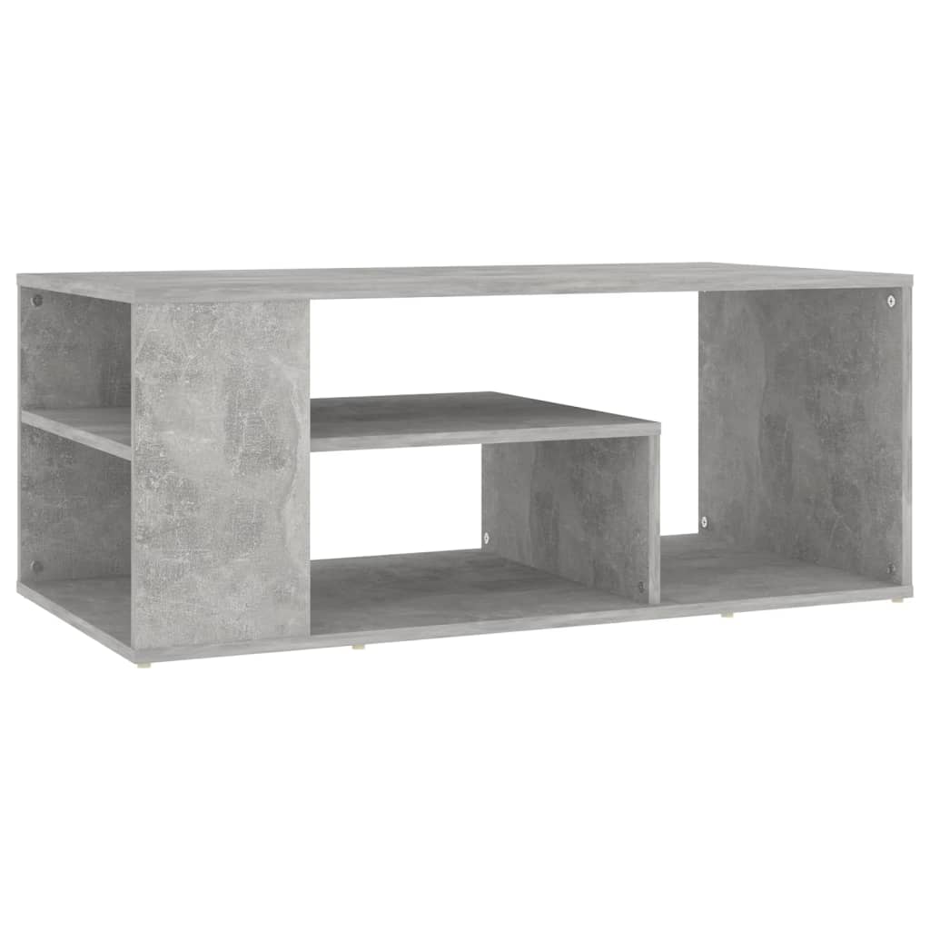 Table basse gris béton 100x50x40 cm en bois