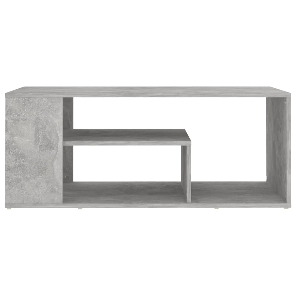 Table basse gris béton 100x50x40 cm en bois