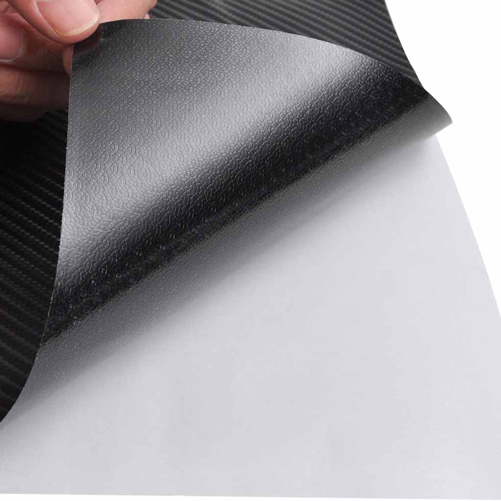 Autofolien 2 Stück 4D Schwarz 100x150 cm + 50x150 cm