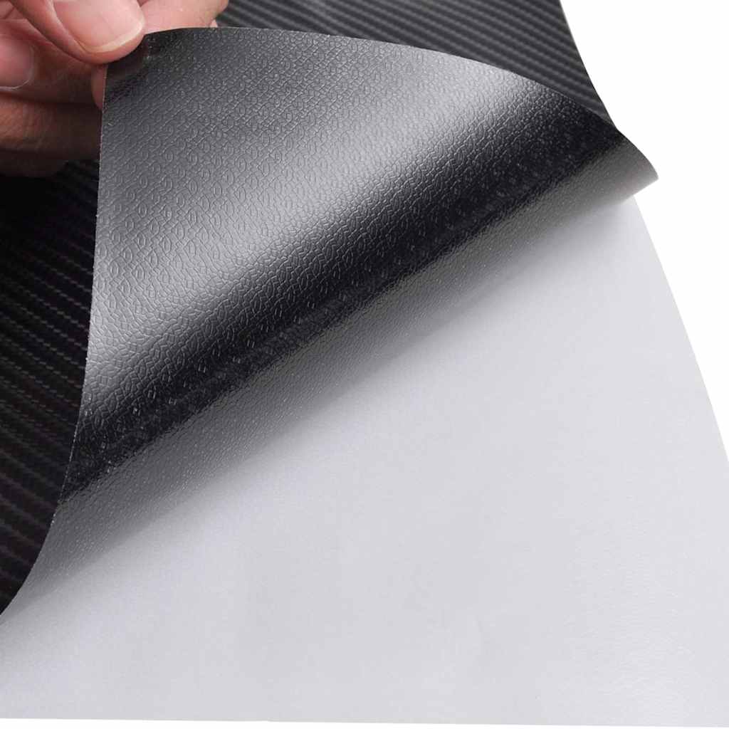 Autofolien 2 Stück 4D Schwarz 100x150 cm + 50x150 cm
