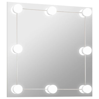 Wandspiegel mit LED-Beleuchtung Quadratisch Glas