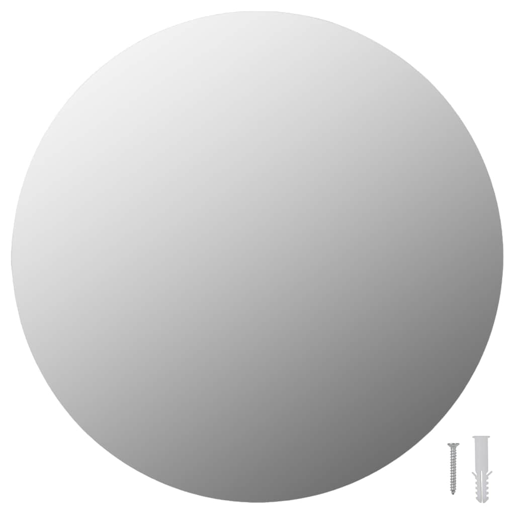 Wandspiegel mit LED-Beleuchtung Rund Glas