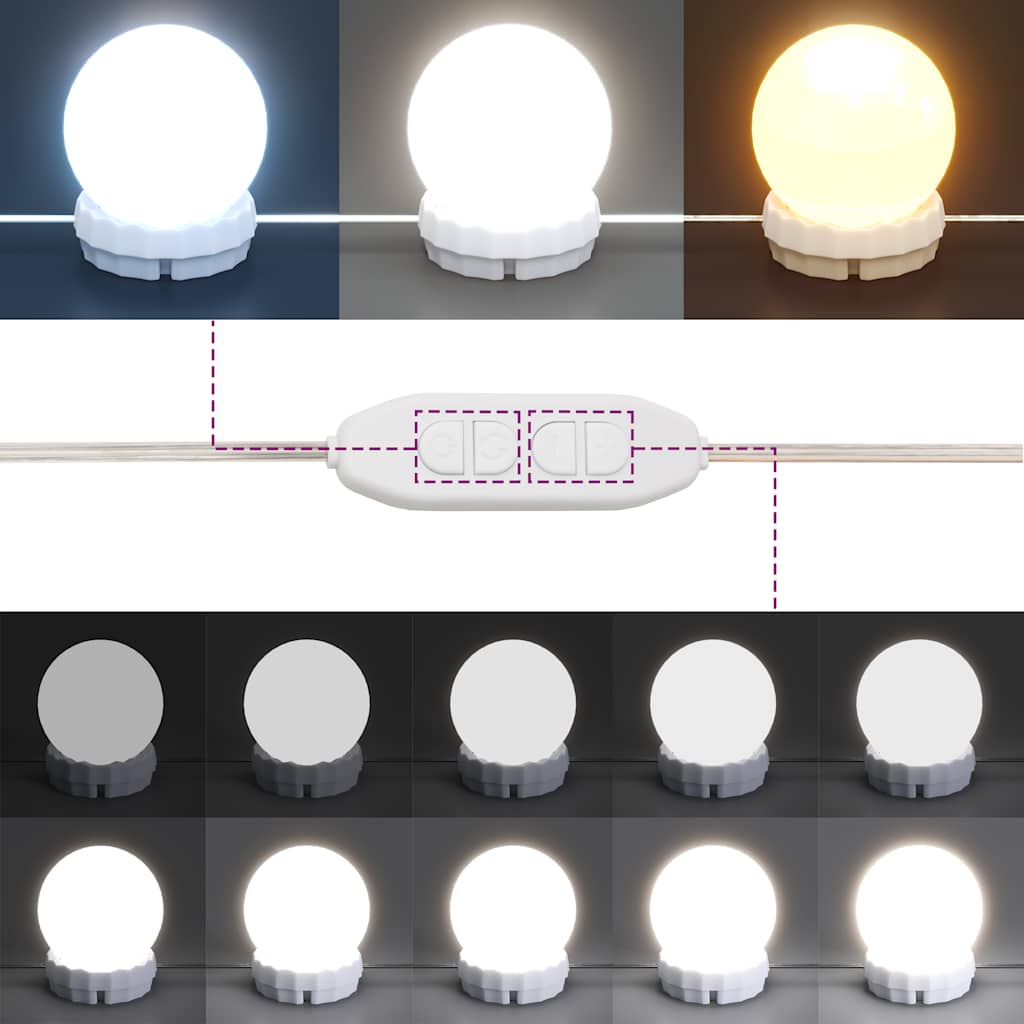 Wandspiegel mit LED-Beleuchtung Rund Glas