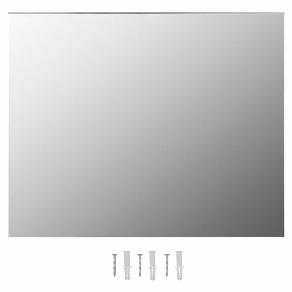 Wandspiegel ohne Rahmen mit LED-Beleuchtung Rechteckig Glas