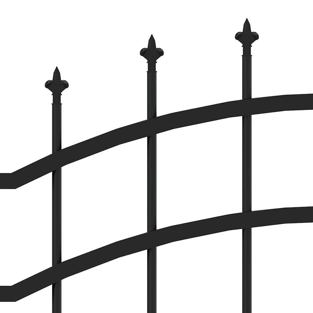 Gartenzaun Woerden mit Speerspitze Schwarz 240 x 150 cm Stahl