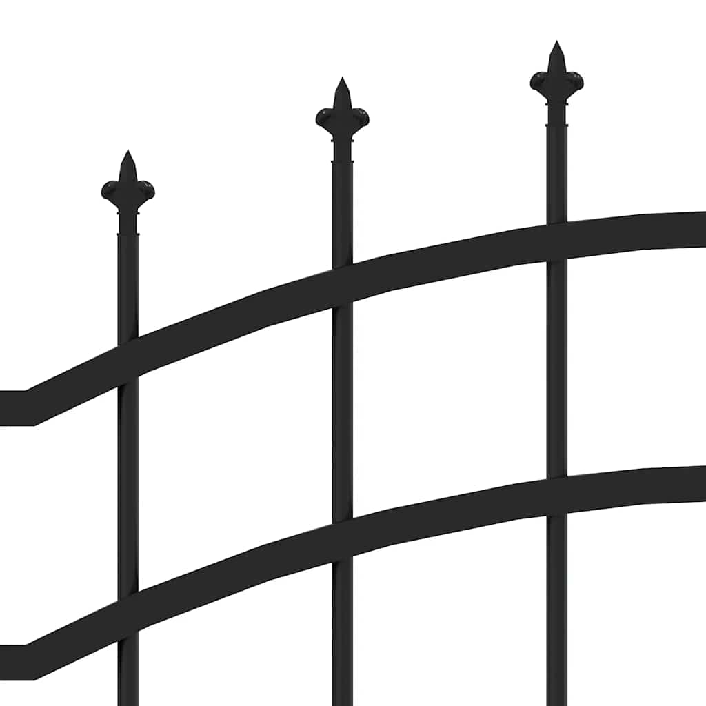 Gartenzaun Woerden mit Speerspitze Schwarz 240 x 175 cm Stahl