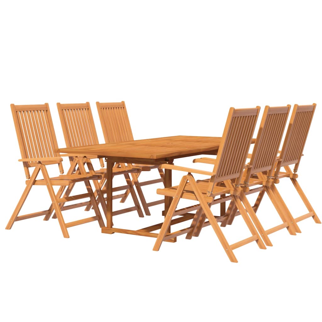 7-tlg. Garten-Essgruppe Massivholz Akazie 150-200 cm