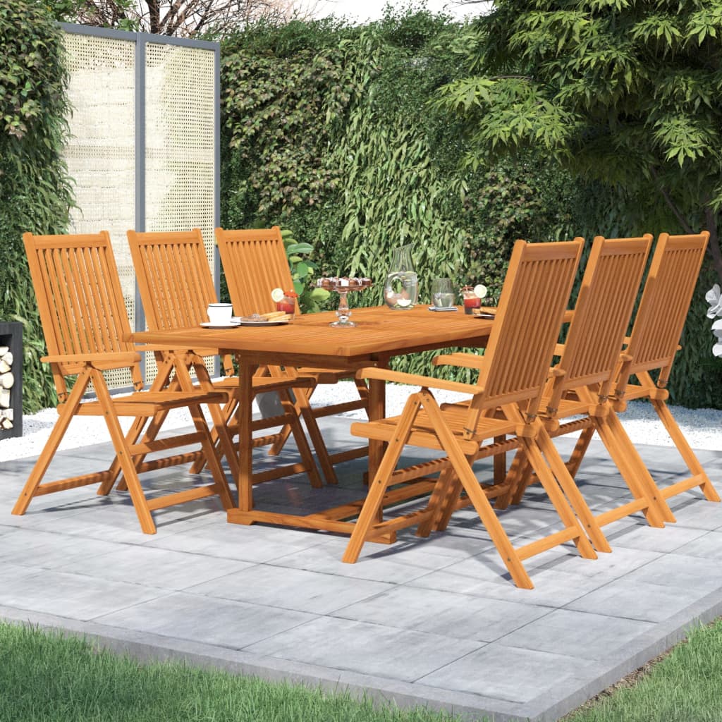 7-tlg. Garten-Essgruppe Massivholz Akazie 150-200 cm
