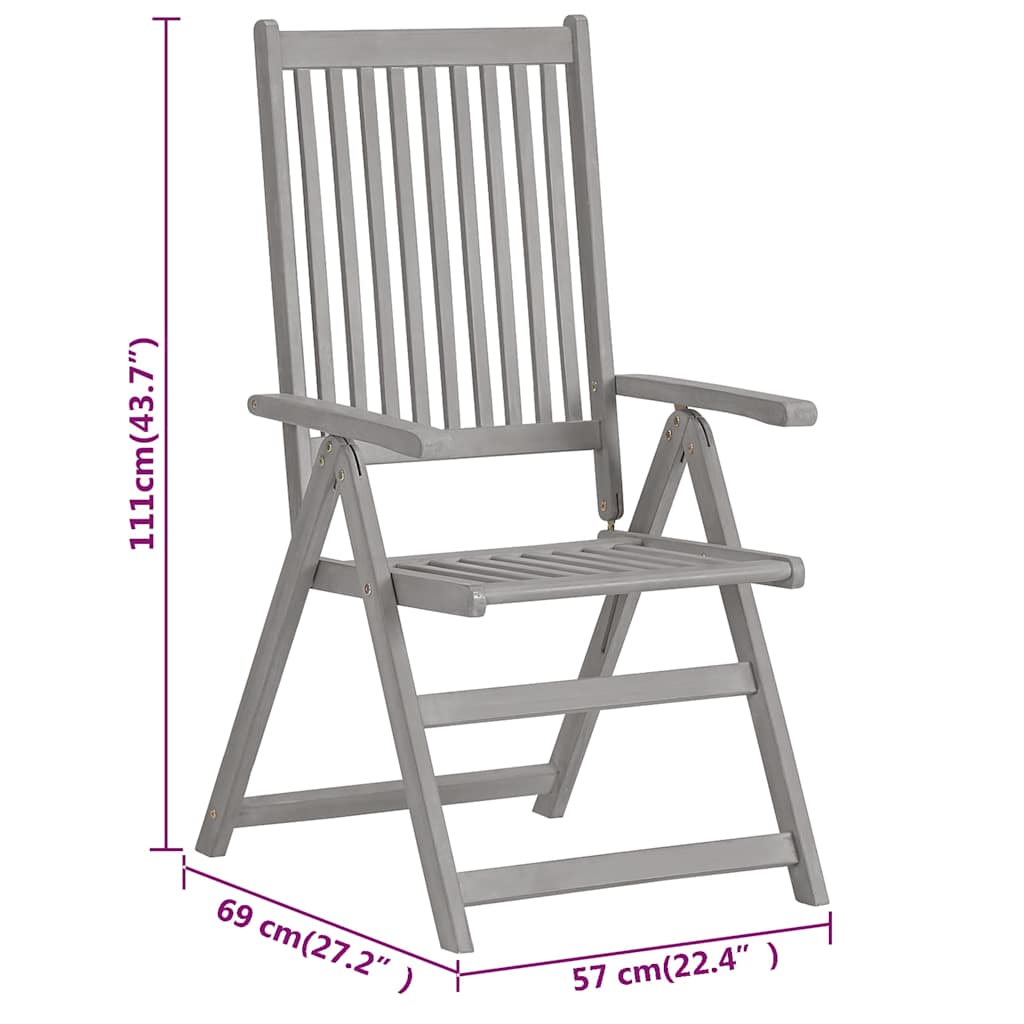 5-tlg. Garten-Essgruppe Massivholz Akazie