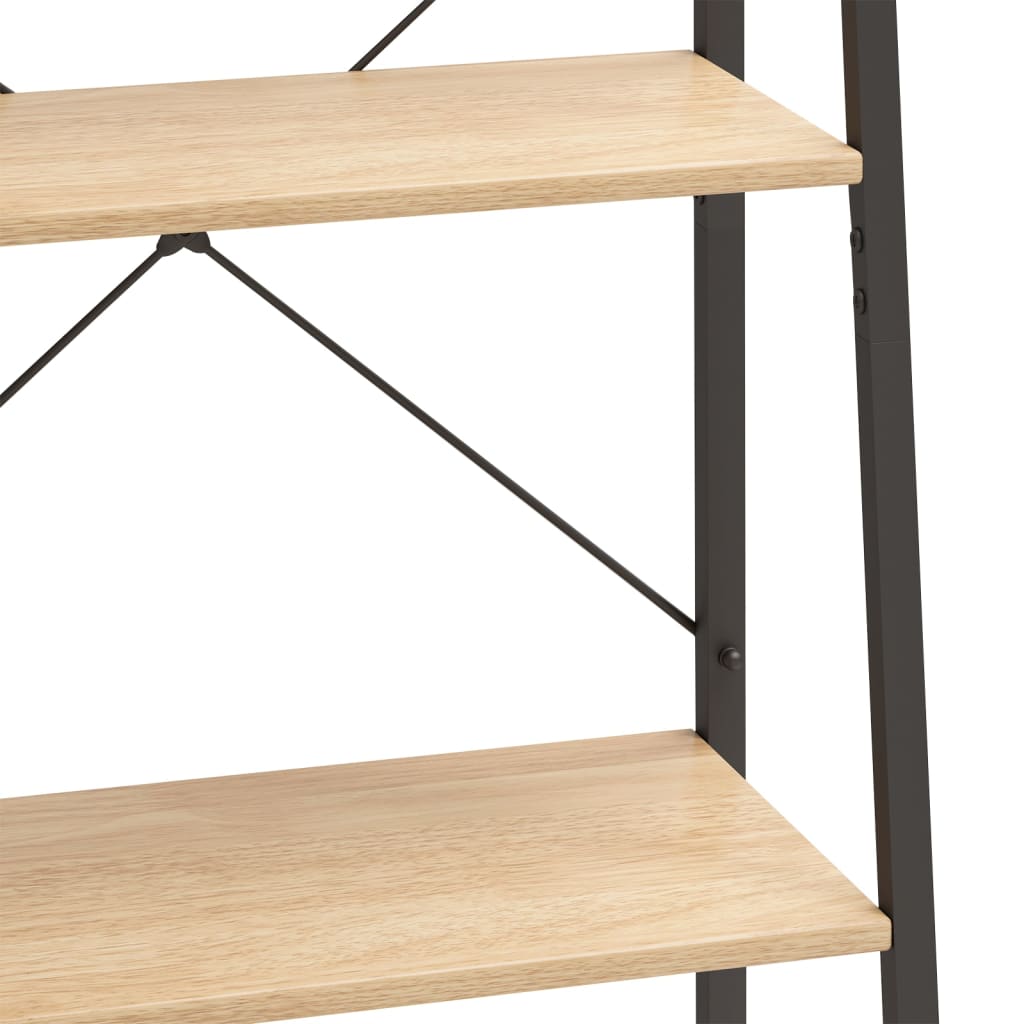 Étagère autoportante à 5 niveaux, marron clair et noir, 56 x 35 x 174 cm
