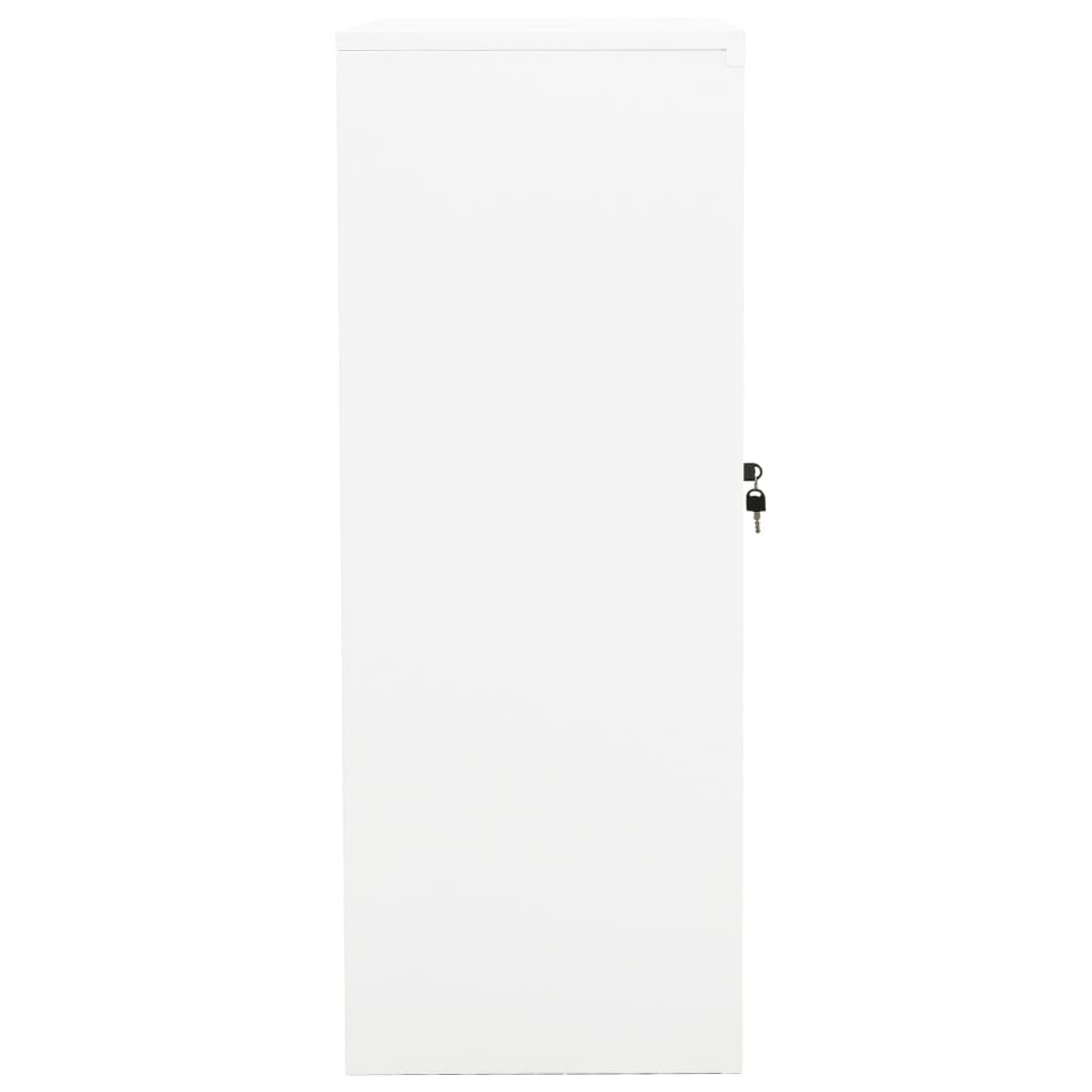 Armoire de bureau blanche 90x40x105 cm en acier