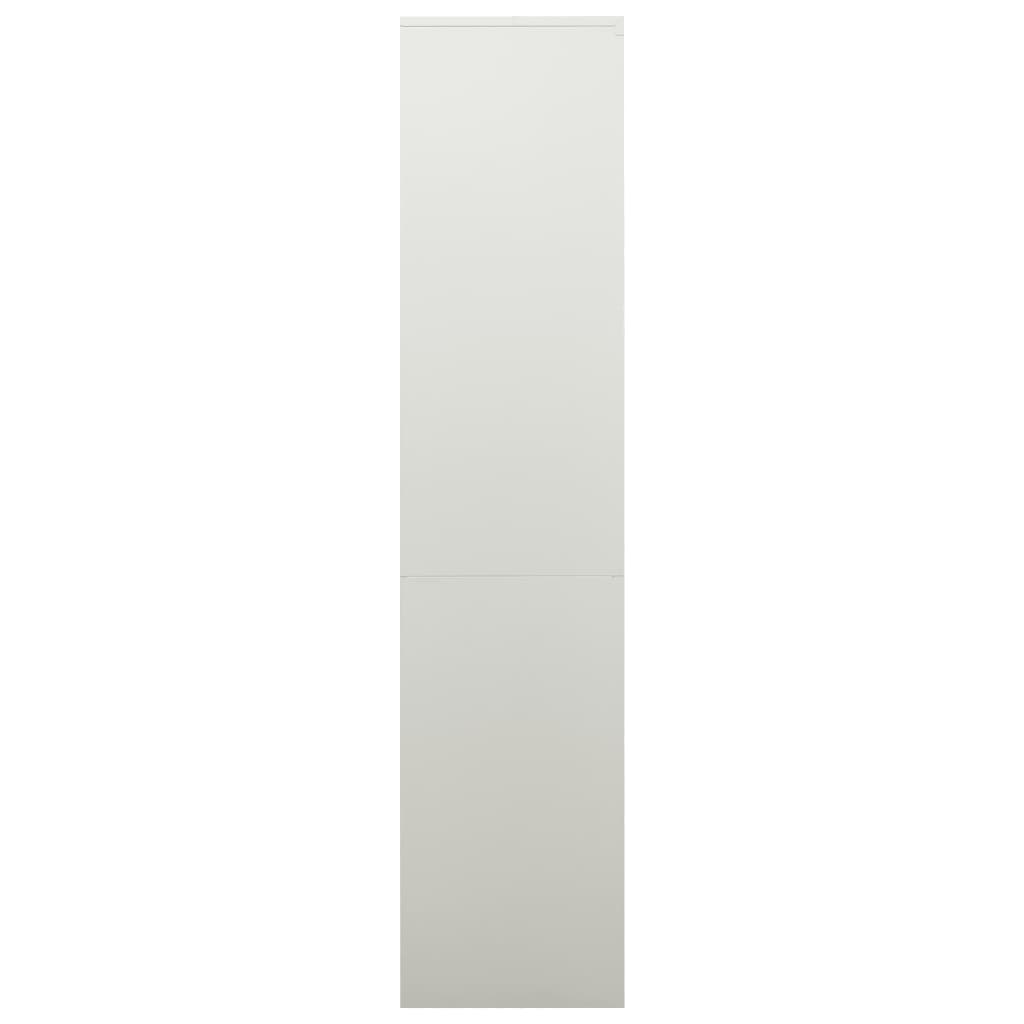 Armoire de bureau gris clair 90x40x180 cm en acier