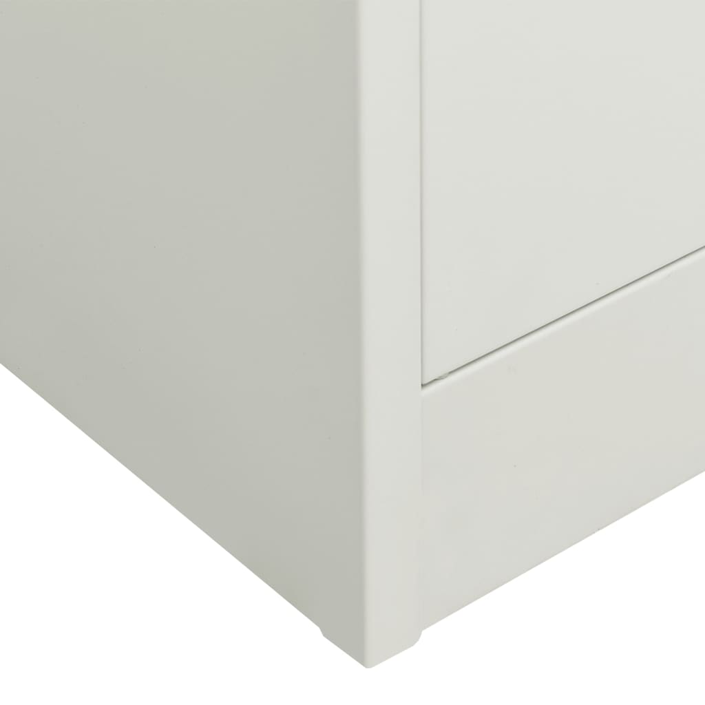 Armoire de bureau gris clair 90x40x180 cm en acier