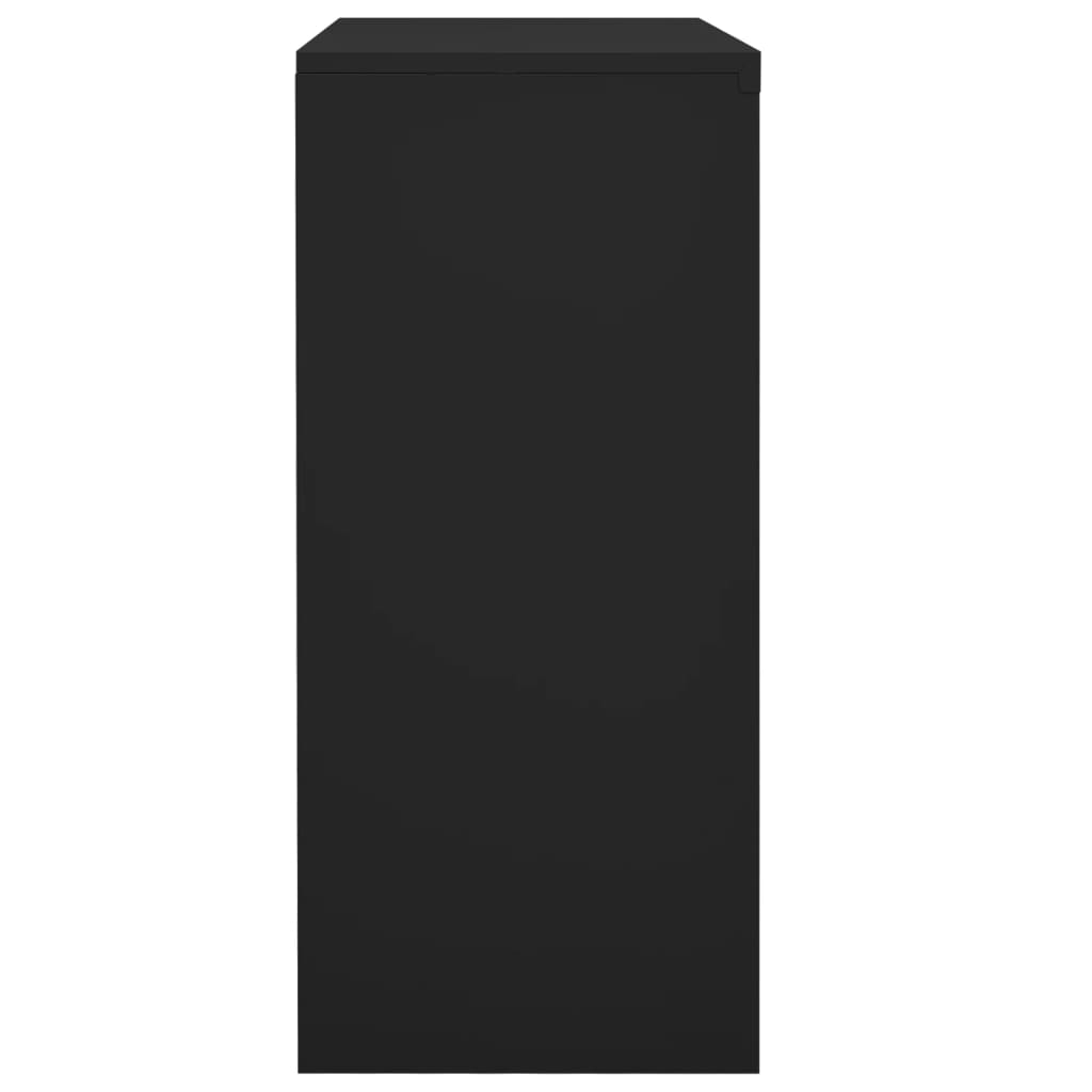 Armoire de bureau avec porte coulissante anthracite 90x40x90 cm acier