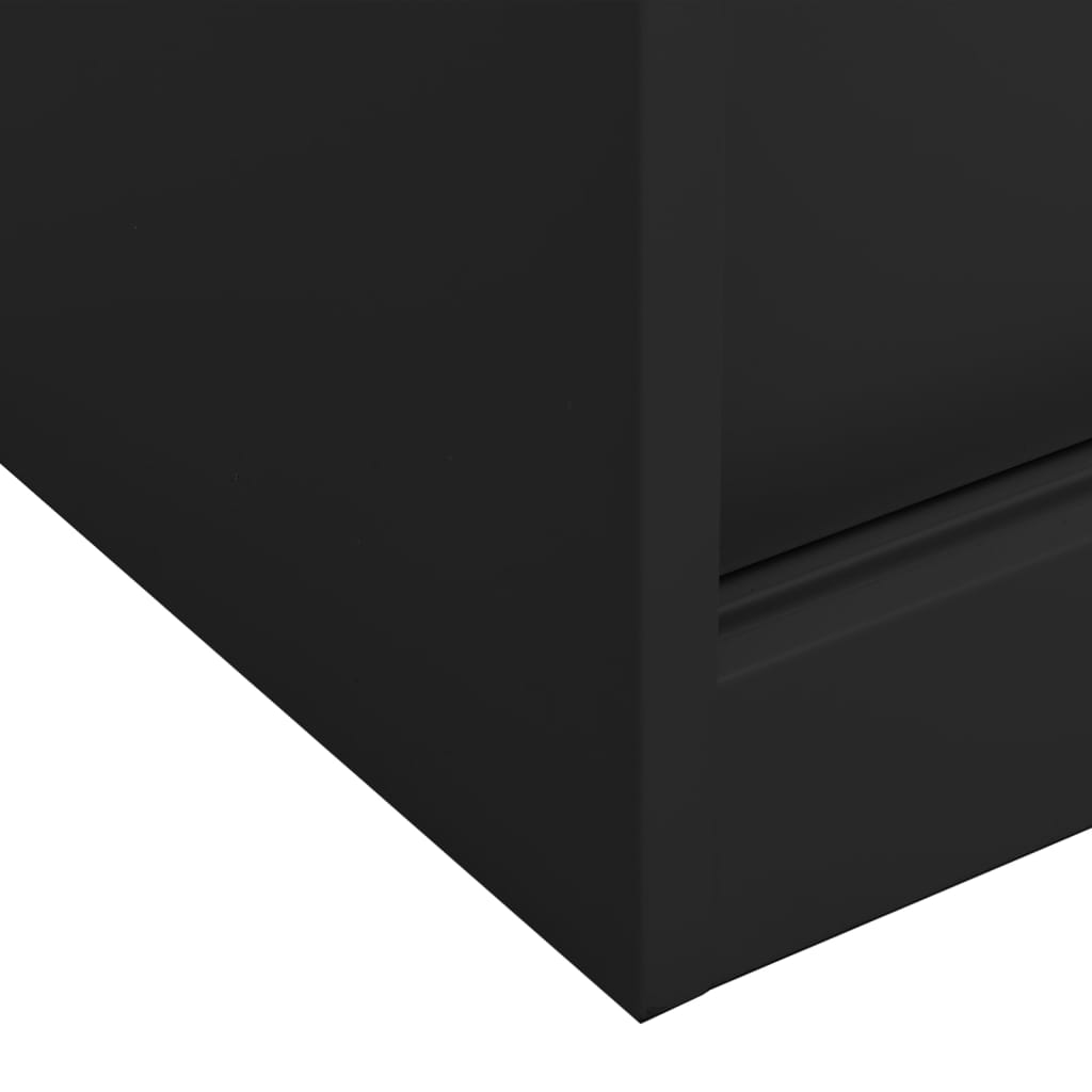 Armoire de bureau avec porte coulissante anthracite 90x40x90 cm acier