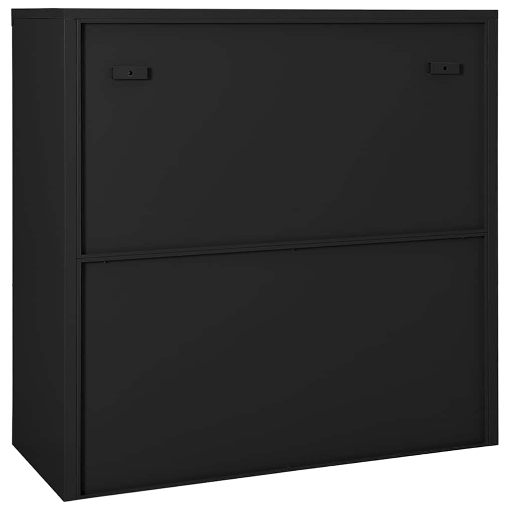 Schrank mit Schiebetür Anthrazit 90x40x90 cm Stahl