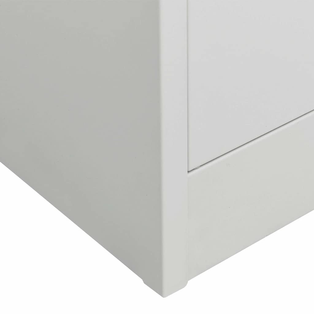Kleiderschrank Hellgrau 80x50x180 cm Stahl