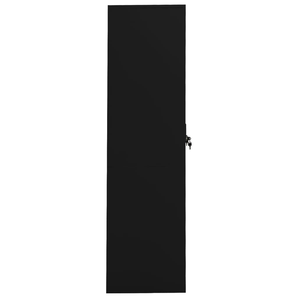 Kleiderschrank Schwarz 80x50x180 cm Stahl