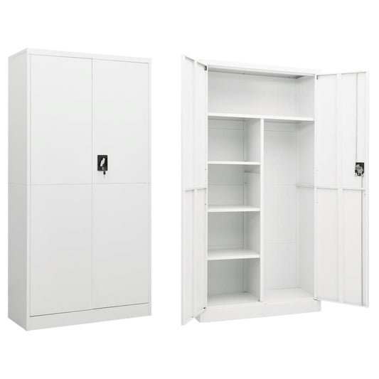 Armoire vestiaire blanche 90x40x180 cm en acier