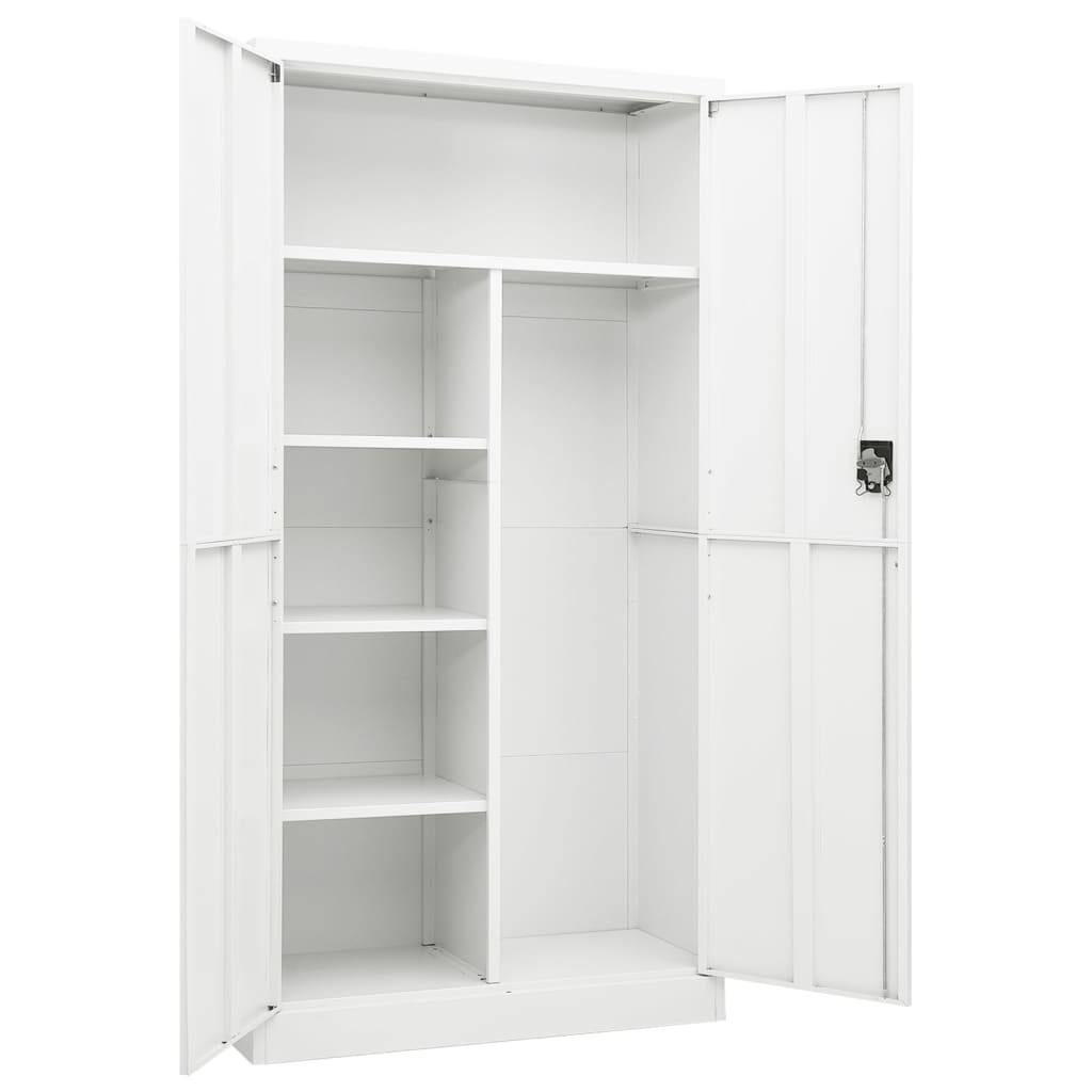 Armoire vestiaire blanche 90x40x180 cm en acier