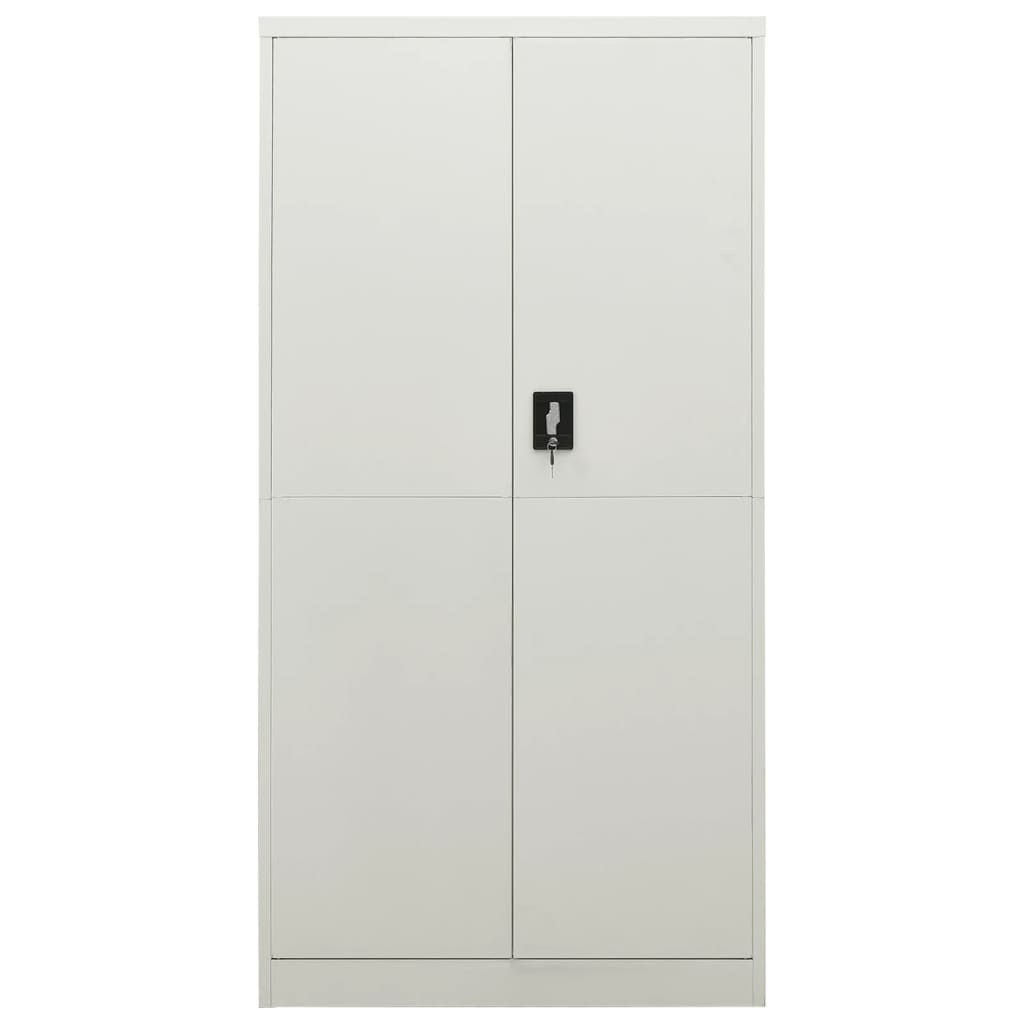 Locker cabinet light grey 90x40x180 cm steel