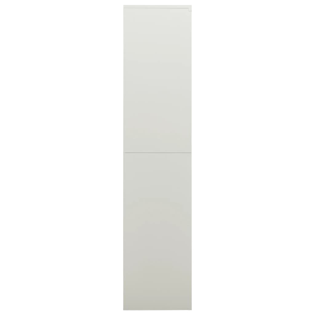 Locker cabinet light grey 90x40x180 cm steel