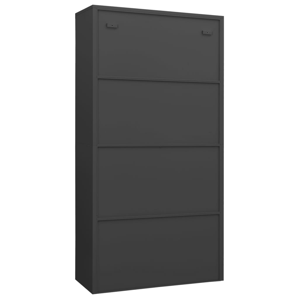Locker cabinet anthracite 90x40x180 cm steel