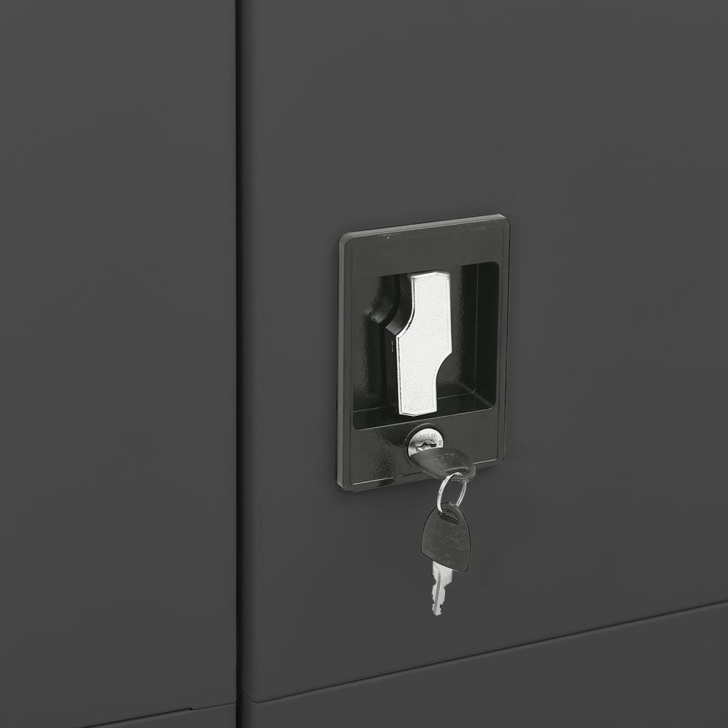 Locker cabinet anthracite 90x40x180 cm steel