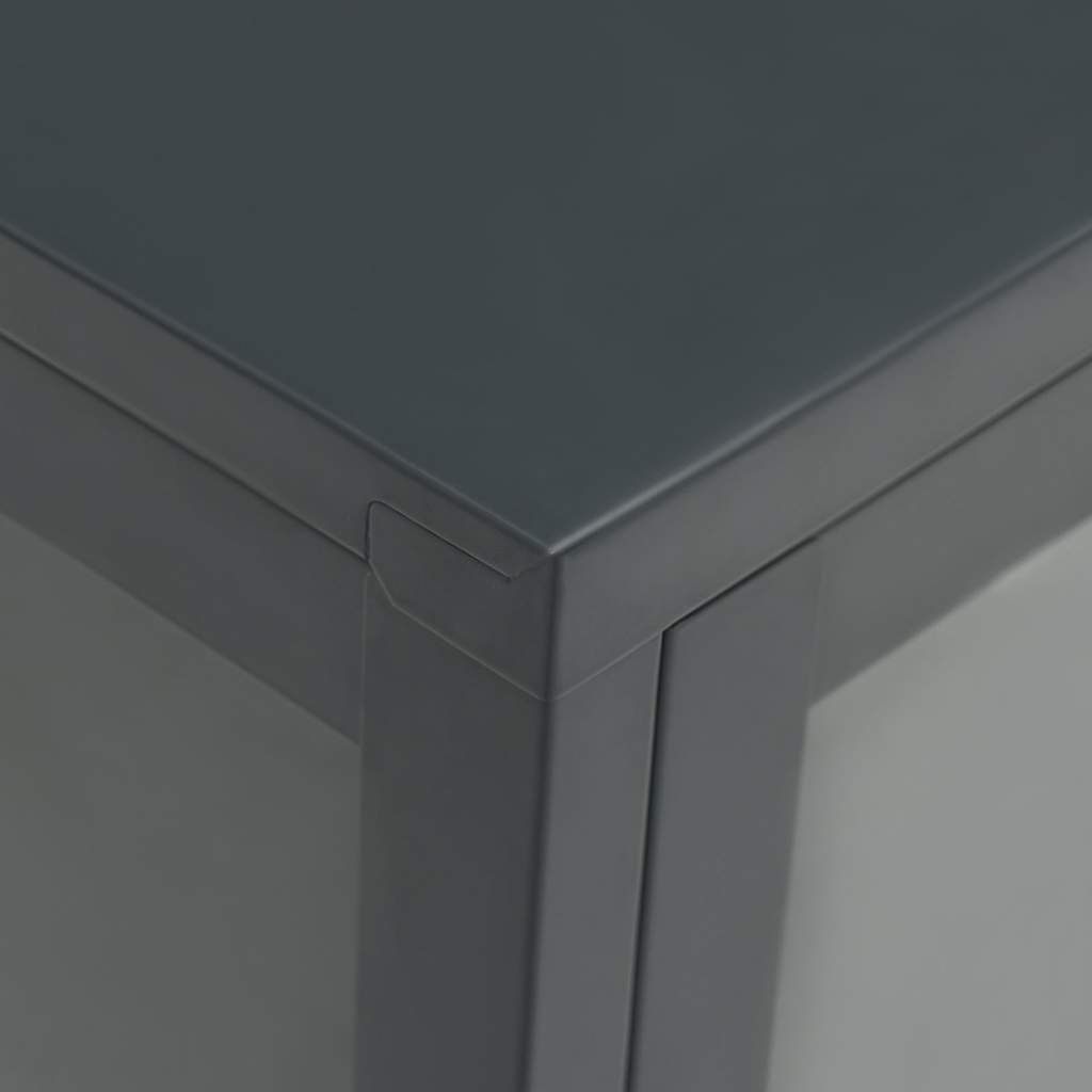 Sideboard Anthrazit 70x35x70 cm Stahl und Glas