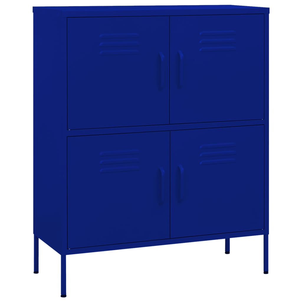 Armoire de rangement bleu marine 80x35x101,5 cm en acier