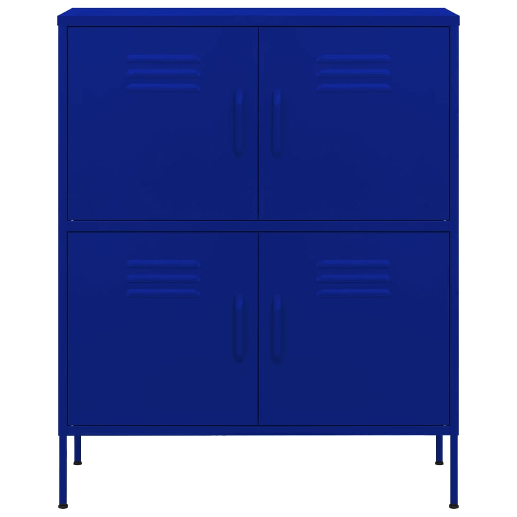 Armoire de rangement bleu marine 80x35x101,5 cm en acier