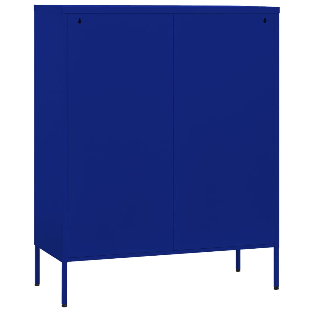 Armoire de rangement bleu marine 80x35x101,5 cm en acier