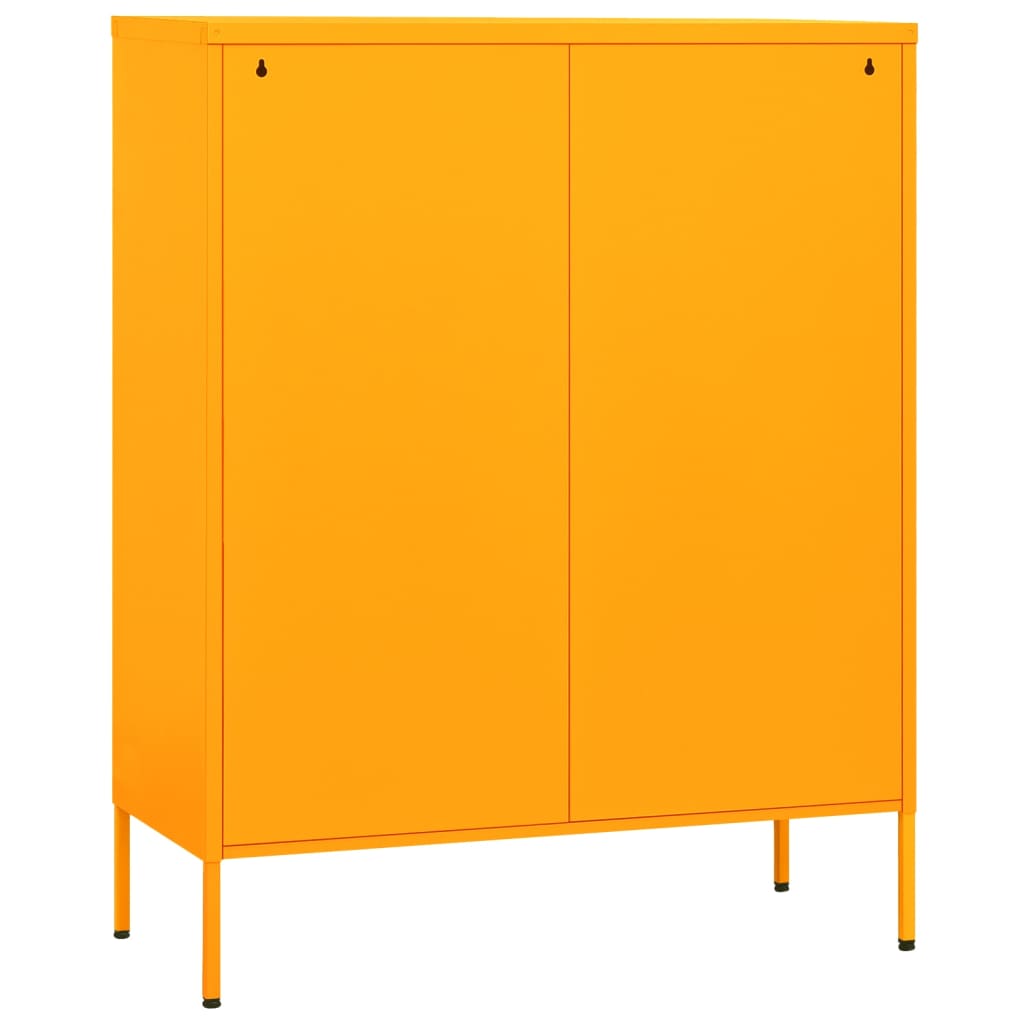 Meuble de rangement jaune moutarde 80x35x101,5 cm acier