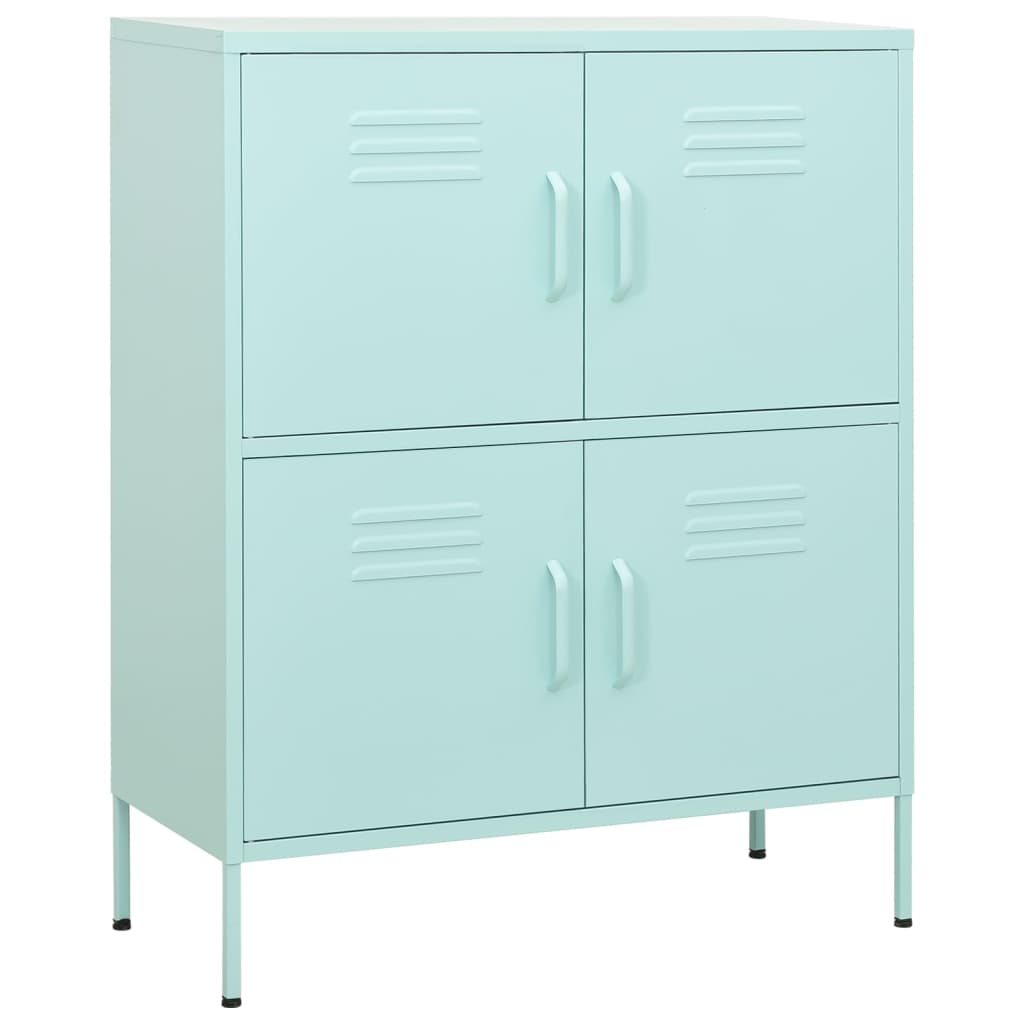 Armoire de rangement vert menthe 80x35x101,5 cm en acier