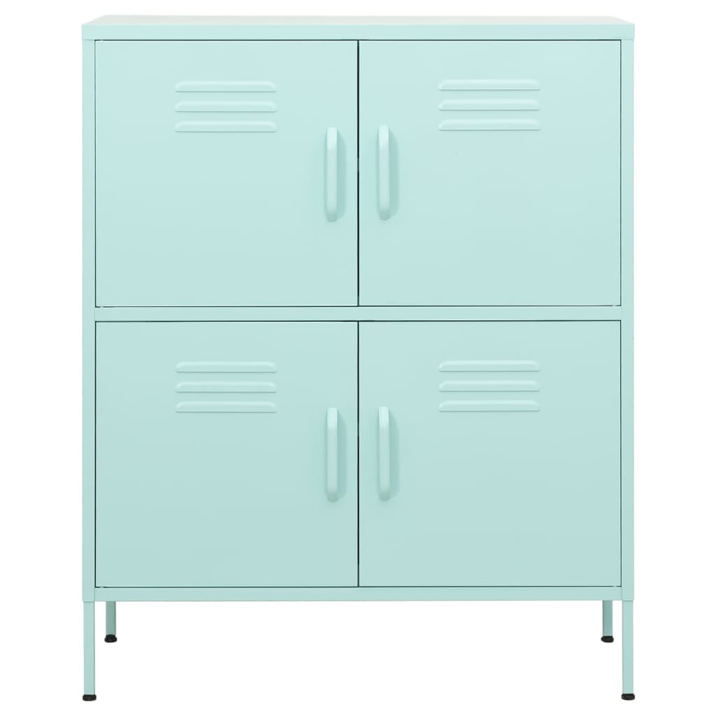 Armoire de rangement vert menthe 80x35x101,5 cm en acier