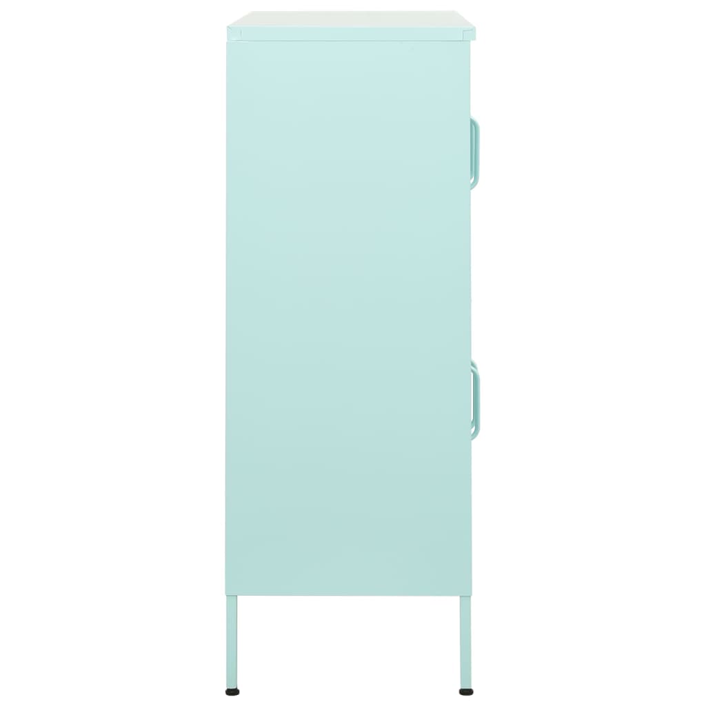 Armoire de rangement vert menthe 80x35x101,5 cm en acier