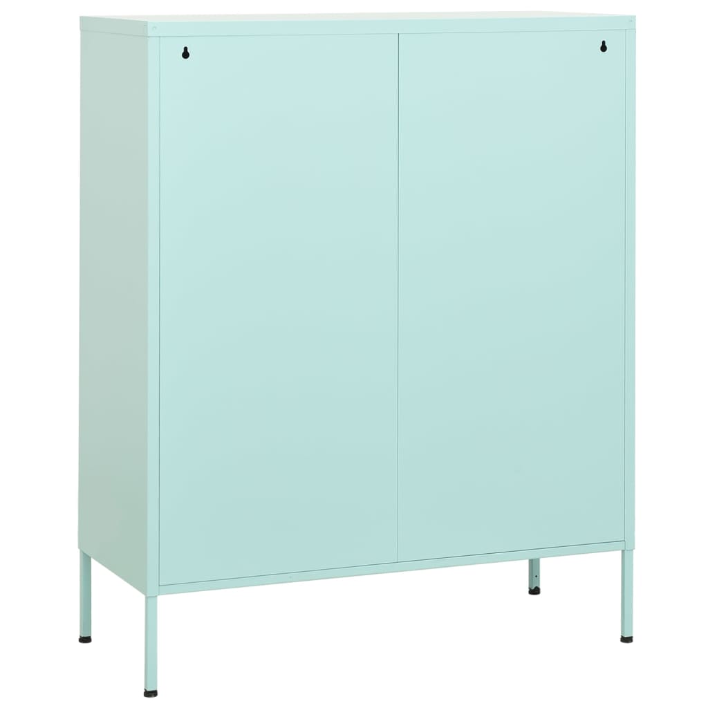Armoire de rangement vert menthe 80x35x101,5 cm en acier