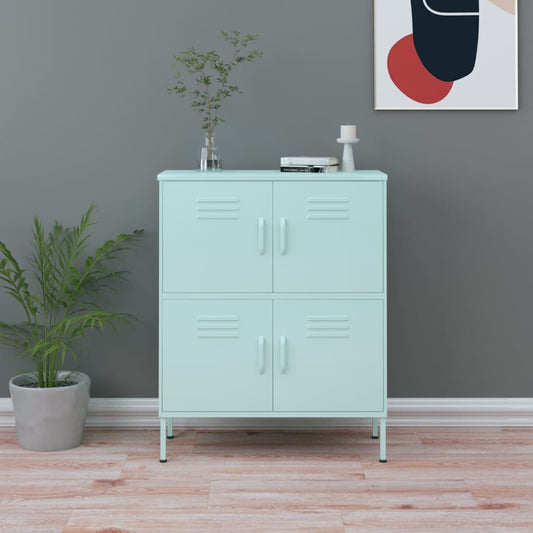 Armoire de rangement vert menthe 80x35x101,5 cm en acier