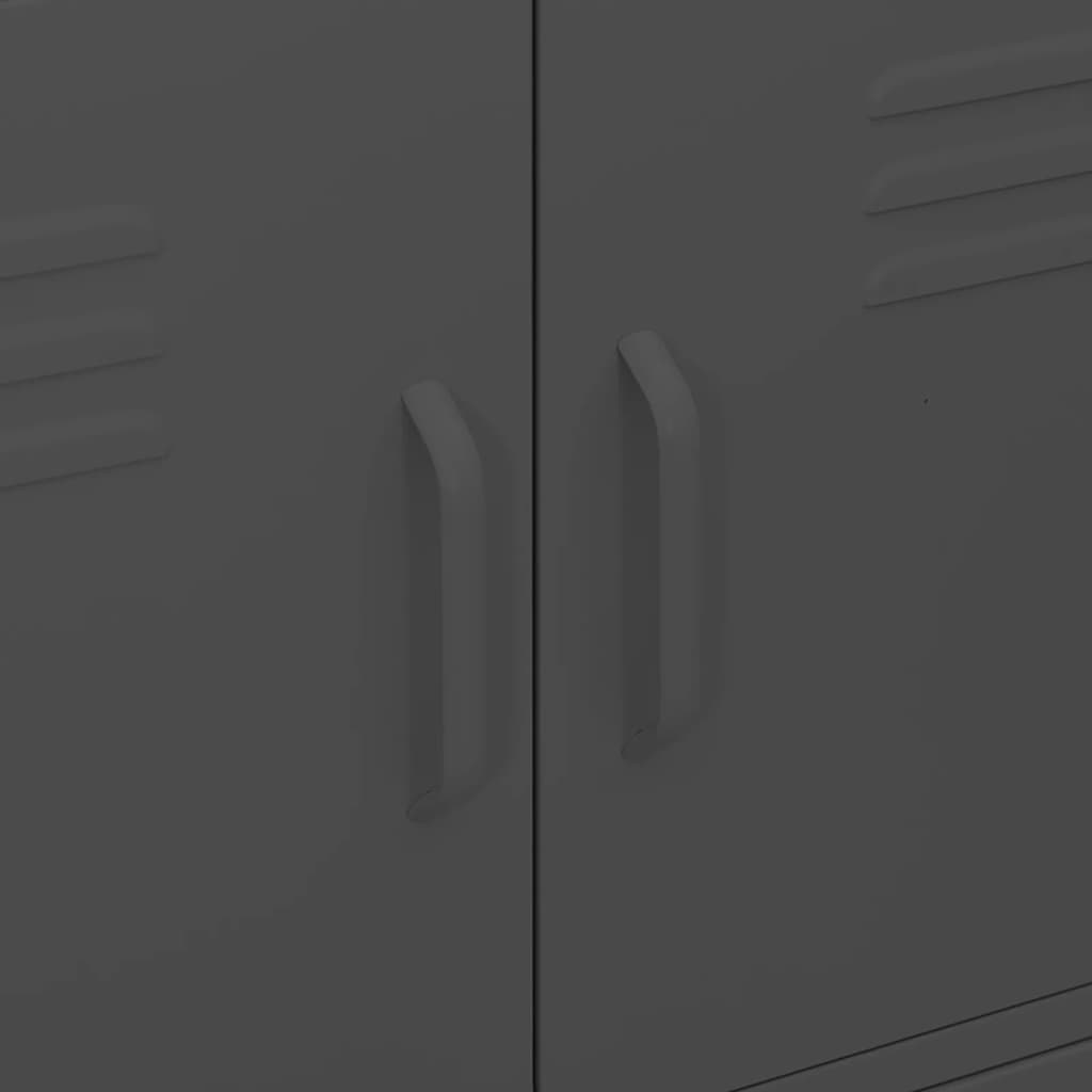 Storage cabinet anthracite 80x35x101.5 cm steel