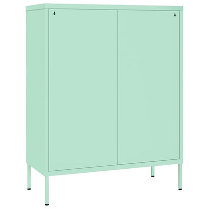 Schubladenschrank Minzgrün 80x35x101,5 cm Stahl