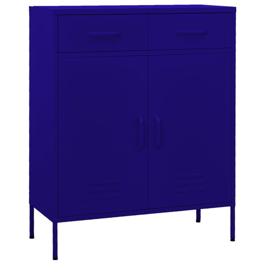 Armoire de rangement bleu marine 80x35x101,5 cm en acier