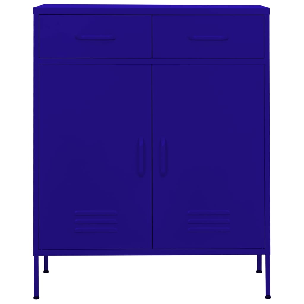 Armoire de rangement bleu marine 80x35x101,5 cm en acier