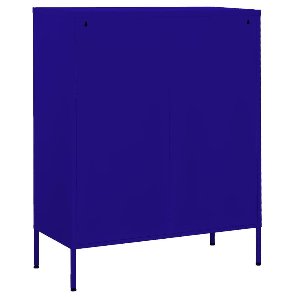 Armoire de rangement bleu marine 80x35x101,5 cm en acier