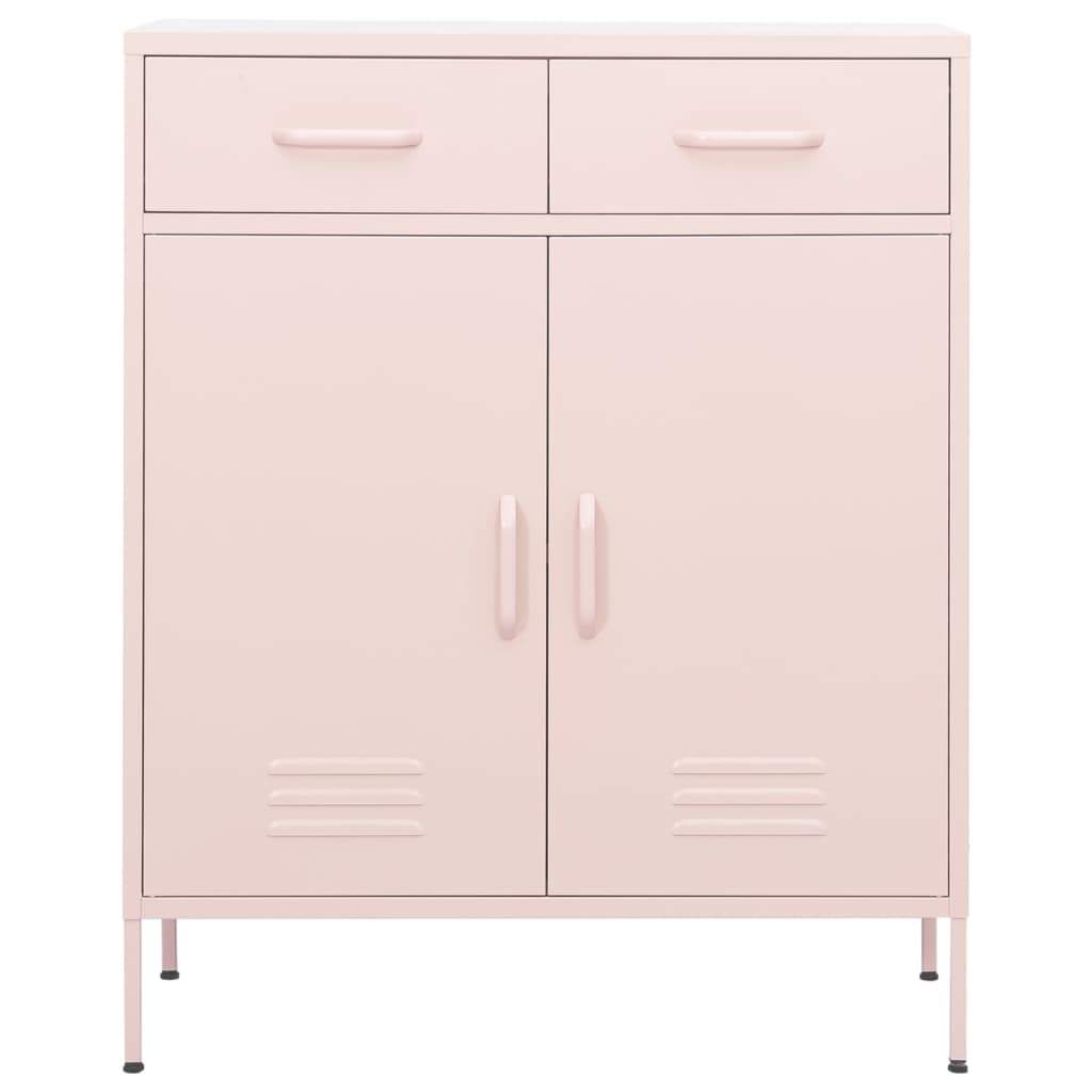 Armoire de rangement rose 80x35x101,5 cm en acier