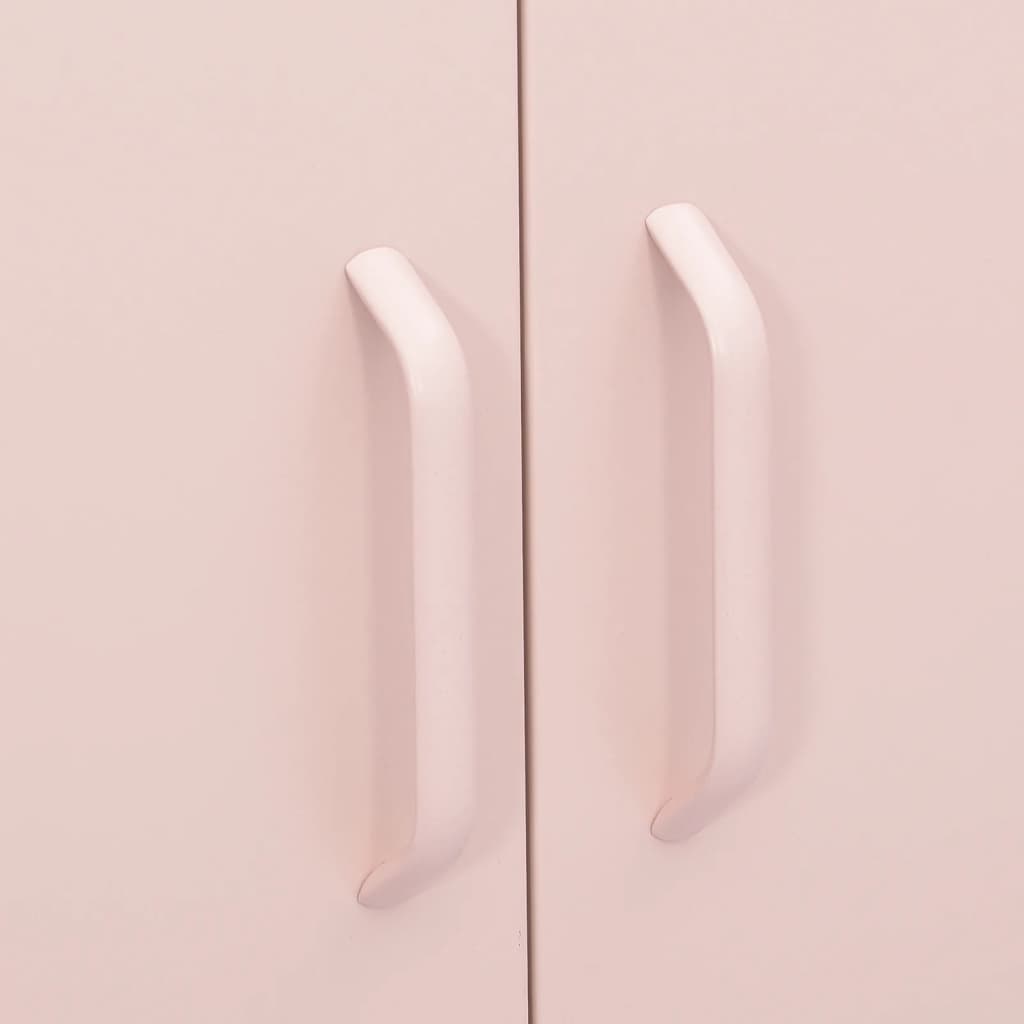 Armoire de rangement rose 80x35x101,5 cm en acier