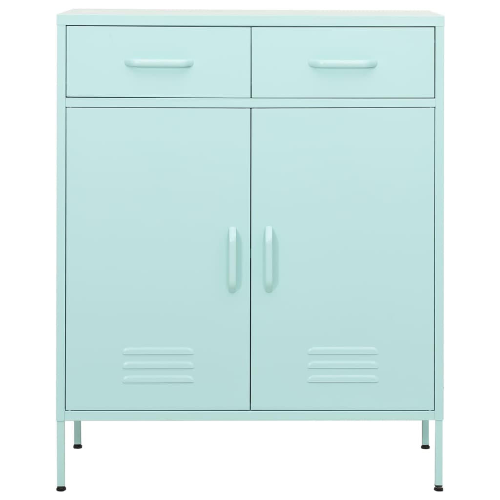 Armoire de rangement vert menthe 80x35x101,5 cm en acier