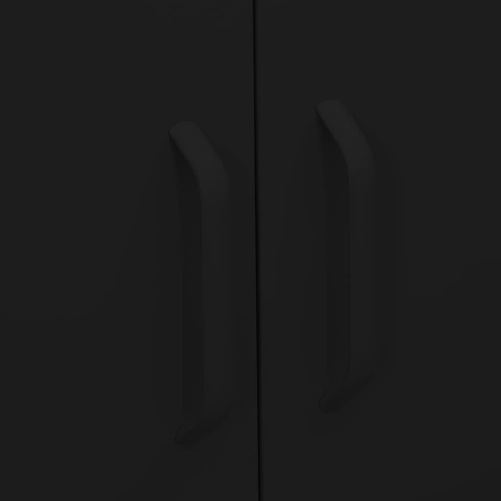 Armoire de rangement noire 80x35x101,5 cm en acier