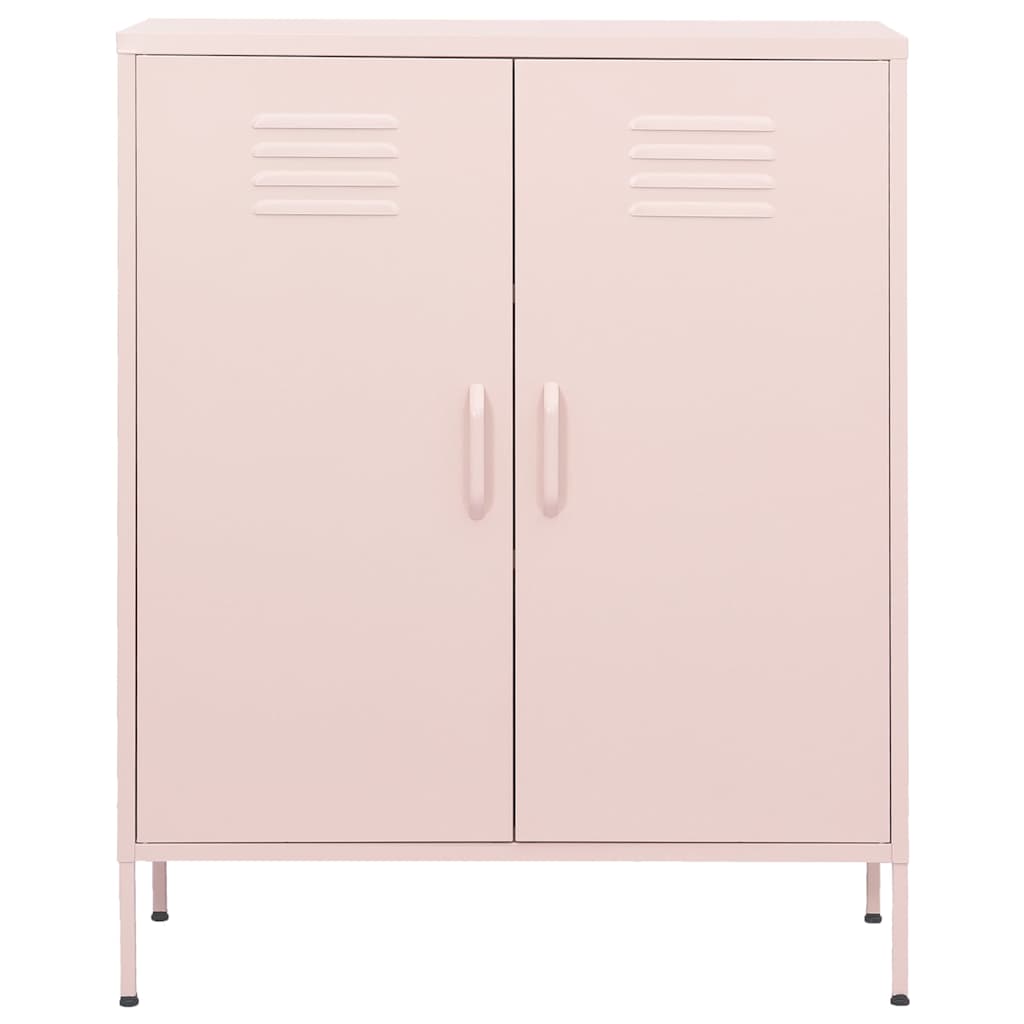 Beistellschrank Rosa 80x35x101,5 cm Stahl