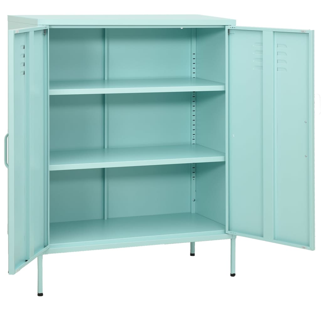 Armoire de rangement vert menthe 80x35x101,5 cm en acier