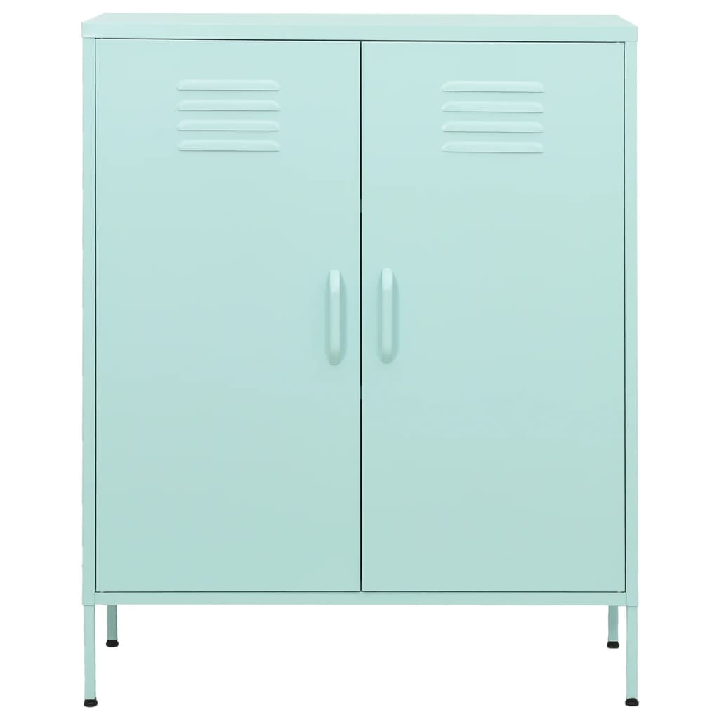 Armoire de rangement vert menthe 80x35x101,5 cm en acier